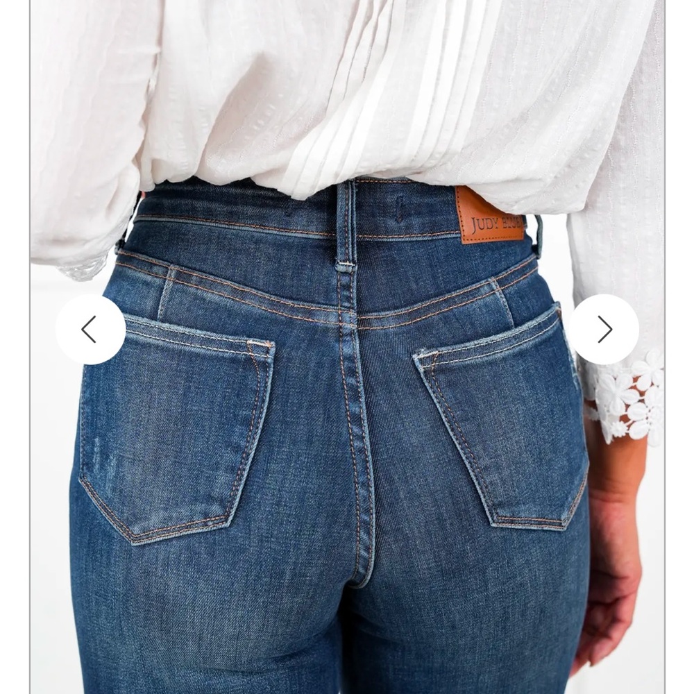 Judy Blue high rise dark wash tummy control classic straight jeans